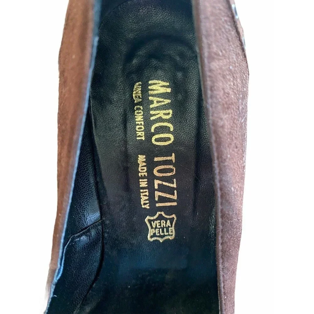 Marco Tozzi Shoes‎ Womens Size 39 Euro 8.5 US Brown Suede Pumps Pointed Toe New